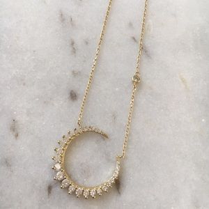 Sterling Silver Crescent Moon Necklace